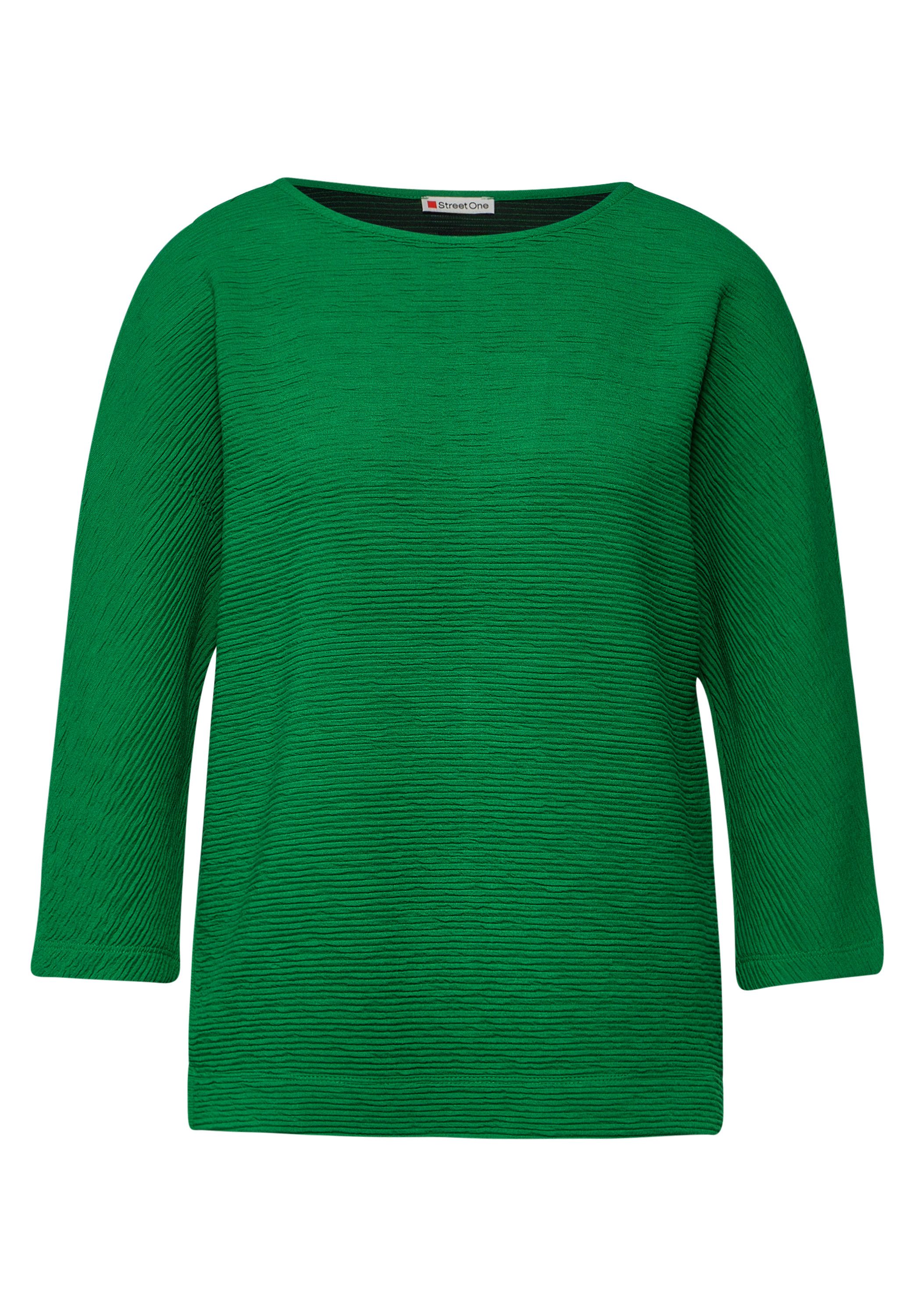 STREET ONE 3/4-Arm-Shirt mit U-Boot-Ausschnitt