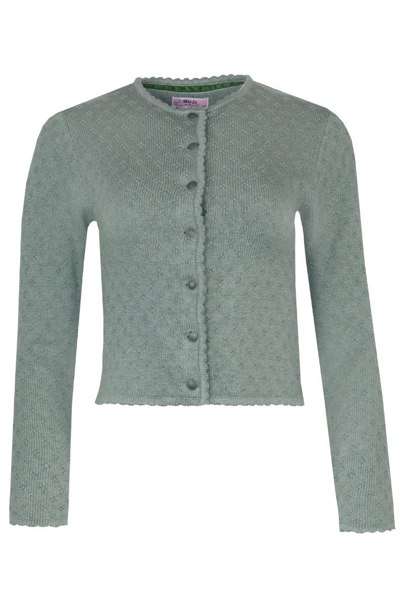 MarJo Trachtenjacke Trachten Strickjacke - TIEFENBACH - salbei