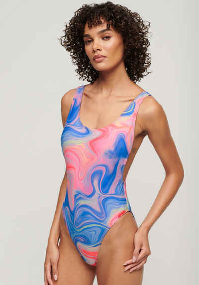 Superdry Badeanzug PRINT SCOOP BACK SWIMSUIT