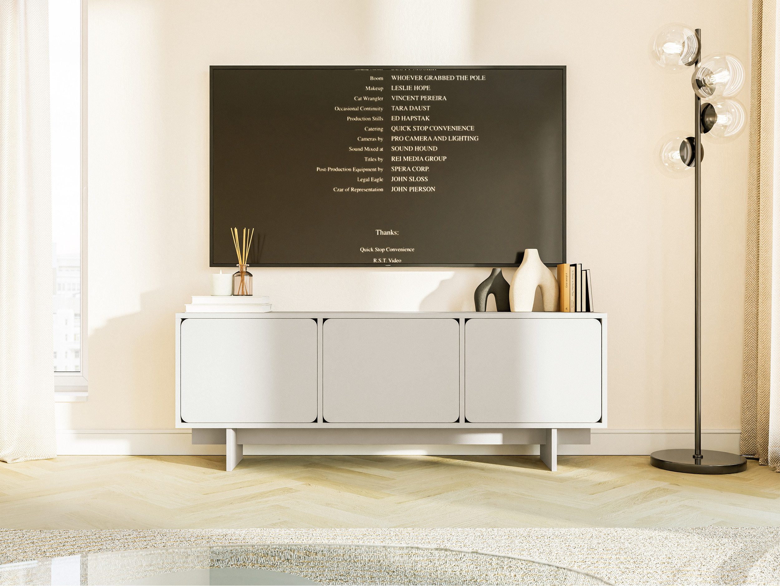 Selsey TV-Schrank WUWU 3-türig mit Push-to-Open-Funktion, 150 cm günstig online kaufen