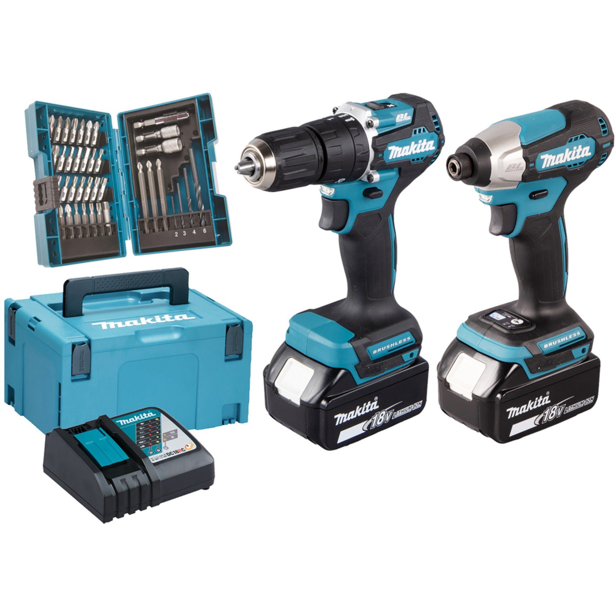 Schlagschrauber Makita Makita DLX2414JX4, Akku-Kombo-Kit 18Volt