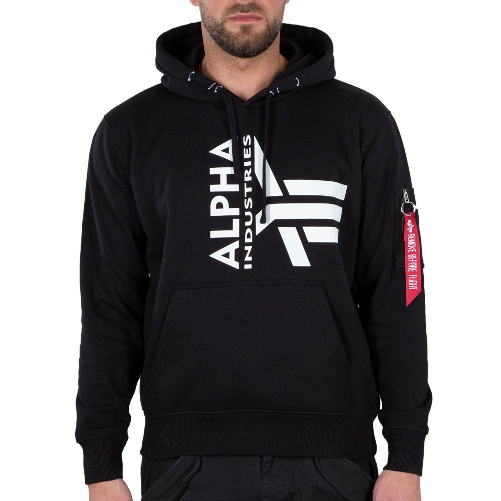 Alpha Industries Hoodie Alpha Industries Herren Kapuzenpullover Half Logo Foam black