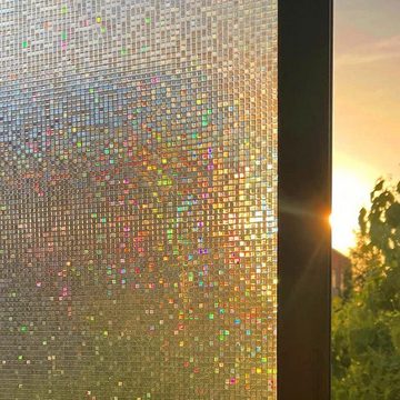 Fensterfolie Fensterfolie mit Mosaikmuster, Statische Haftung & Blickdicht, Welikera, UV-Schutz, zuschneidbar, 40*200cm
