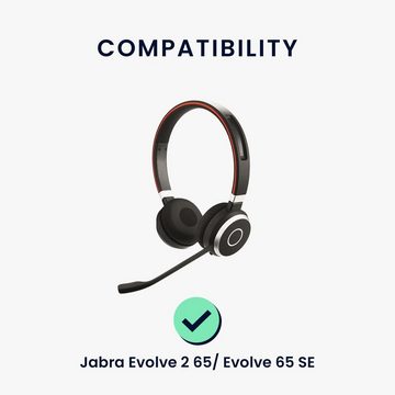 kwmobile 2x Ohr Polster für Jabra Evolve 2 65 / Evolve 65 SE Ohrpolster (Ohrpolster Kopfhörer - Kunstleder Polster für Over Ear Headphones)