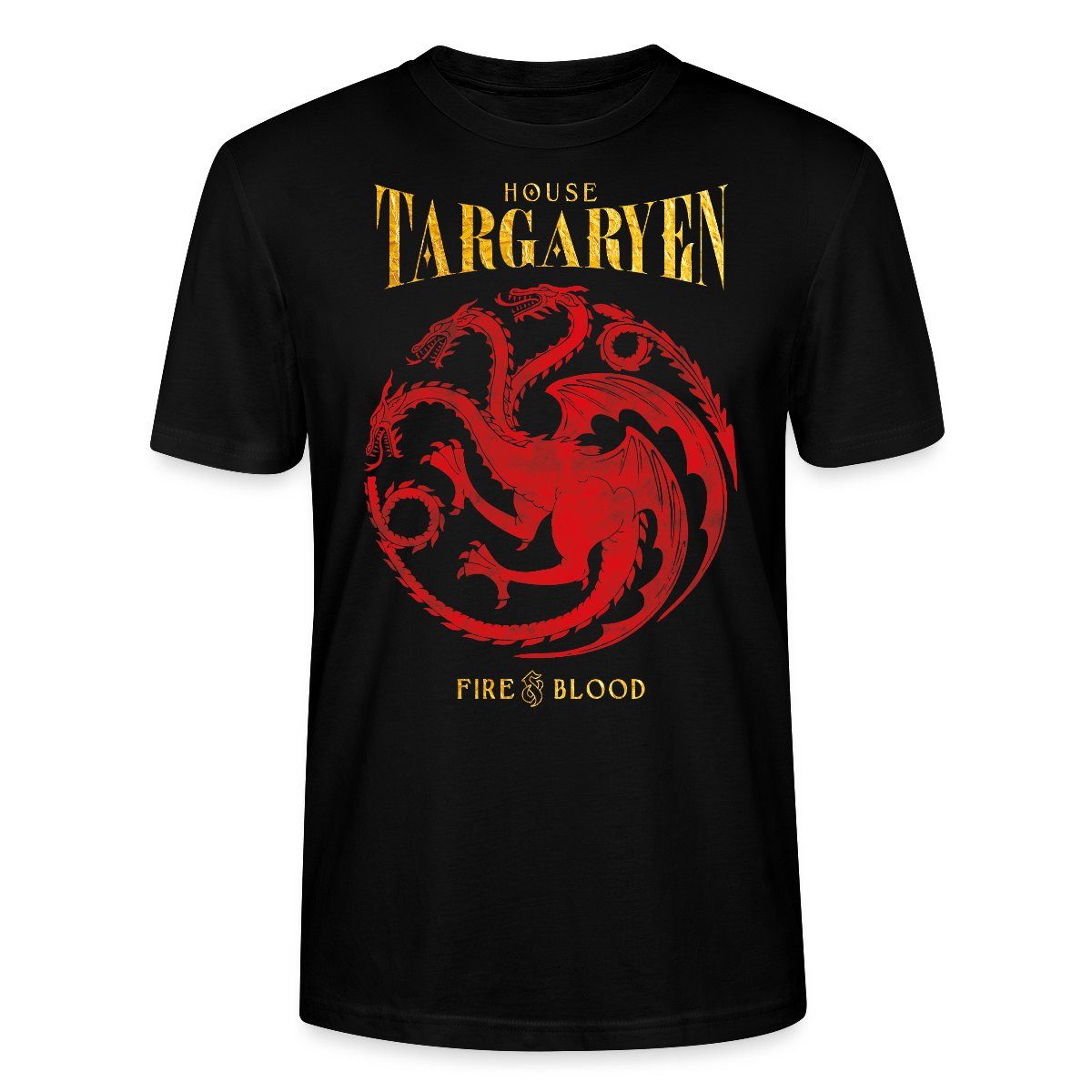 Spreadshirt T-Shirt Game Of Thrones Haus Targaryen Fire & Blood Unisex Bio T-Shirt (1-tlg)