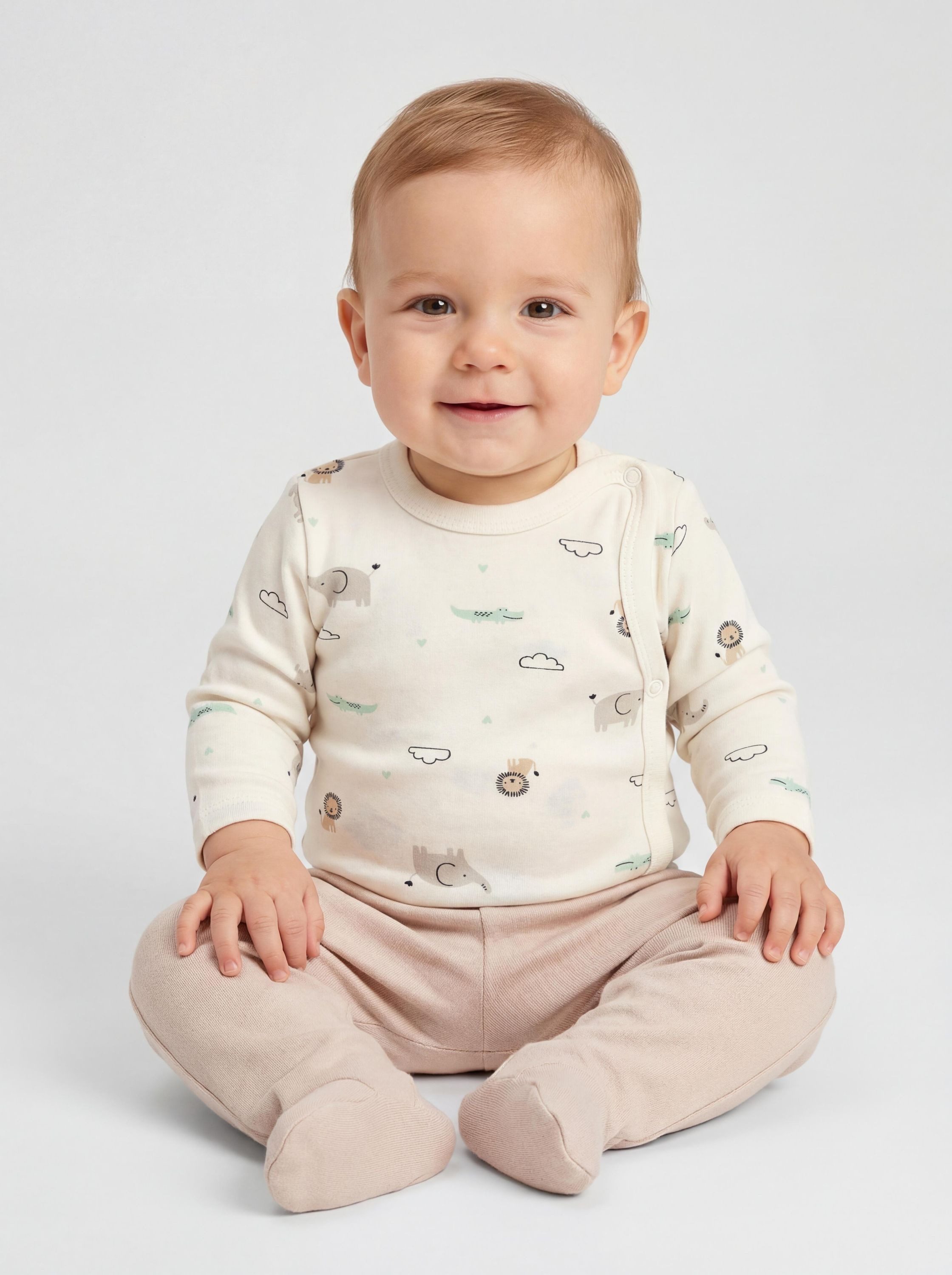 TupTam Wickelbody TupTam Baby Unisex Langarm Wickelbody Print / Uni 5er Pack