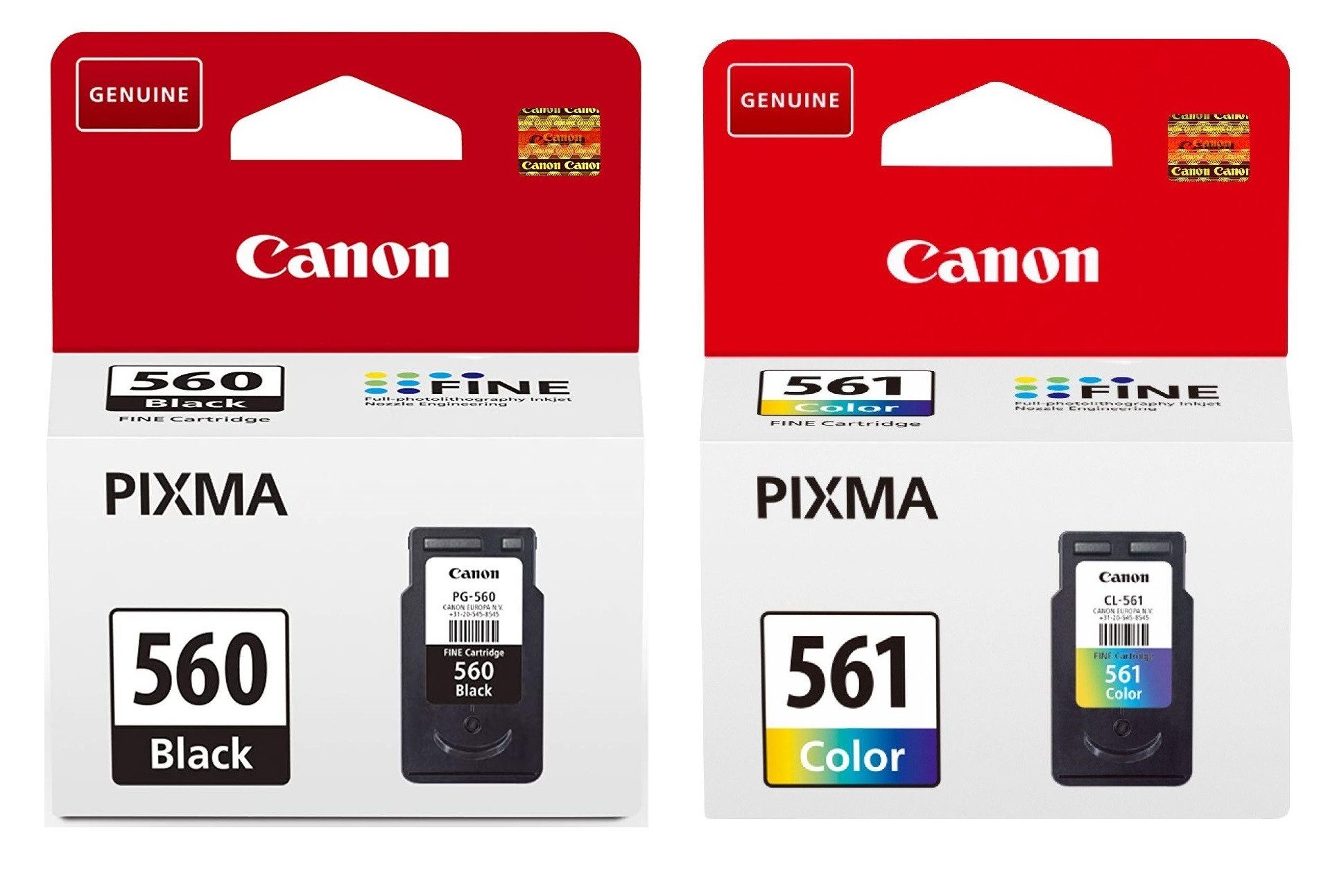 2er Set Original Canon PG-560 Black (3713C001) + CL-561 Color (3731C00 Tintenpatrone