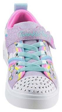 Skechers Kids TWINKLE SPARKS - JUMPIN CLOUDS Sneaker mit Glitzersteinchen, Freizeitschuh, Halbschuh, Schnürschuh