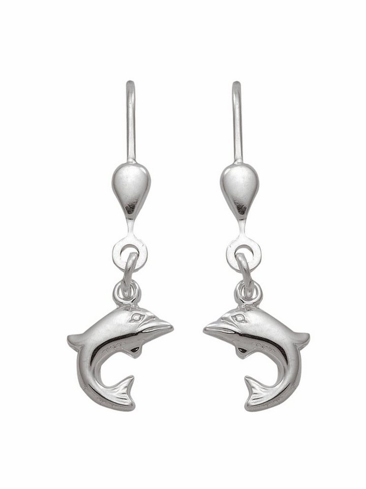 Adelia´s Paar Ohrhänger 925 Silber Ohrringe Ohrhänger Delphin,  Silberschmuck für Damen, Schmuck vom Hersteller mit 70 jähriger Tradition