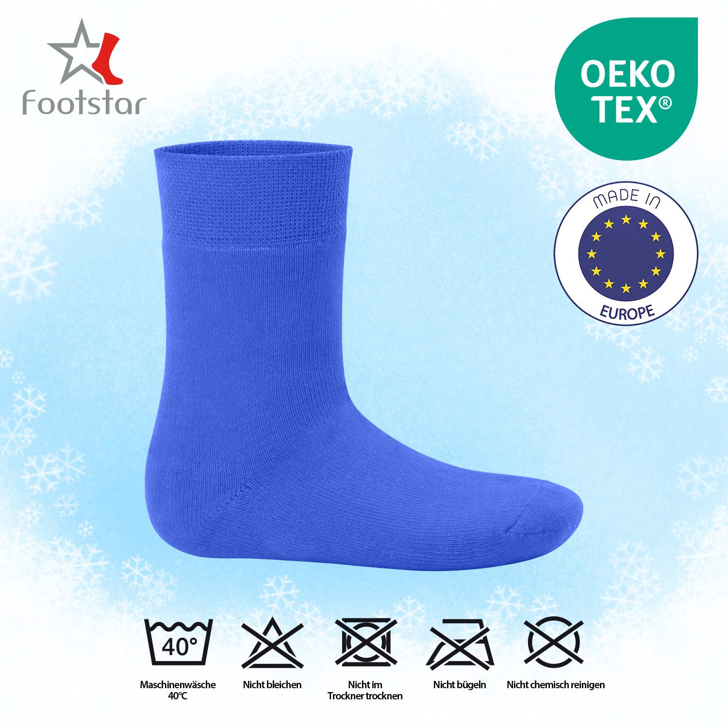 Footstar Thermosocken Kinder Winter Socken (8 Paar) Warme Vollfrottee Thermosocken – Bild 3 von 4