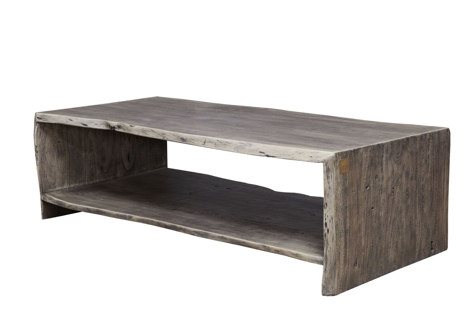 Massivmoebel24 Couchtisch PURE ACACIA (Couchtisch Akazie 150x70x45 grau lackiert PURE ACACIA #429), Couchtisch Akazie 150x70x45 grau lackiert PURE ACACIA #429