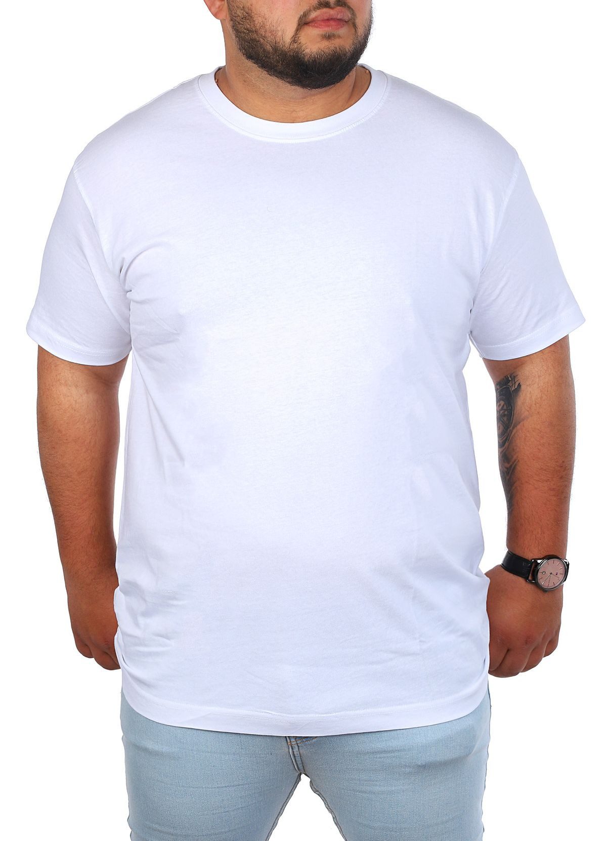 T-Shirt Herren Übergröße Basic big size optimierte moderne Passform
