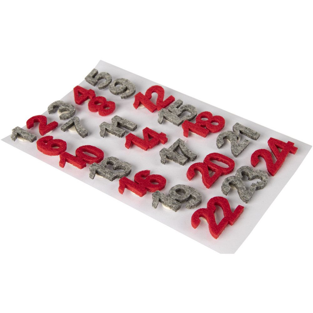 MICA Adventskalender Zahlen für Adventskalender - aus Filz - 24 Stück