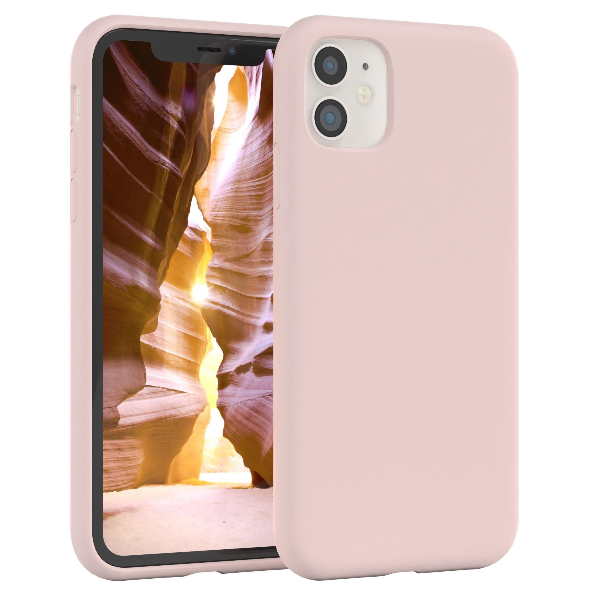 EAZY CASE Handyhülle Premium Silikon Case für Apple iPhone 11 6,1 Zoll, Silikon Schutzhülle mit Kameraschutz kratzfest Cover Rosa / Altrosa