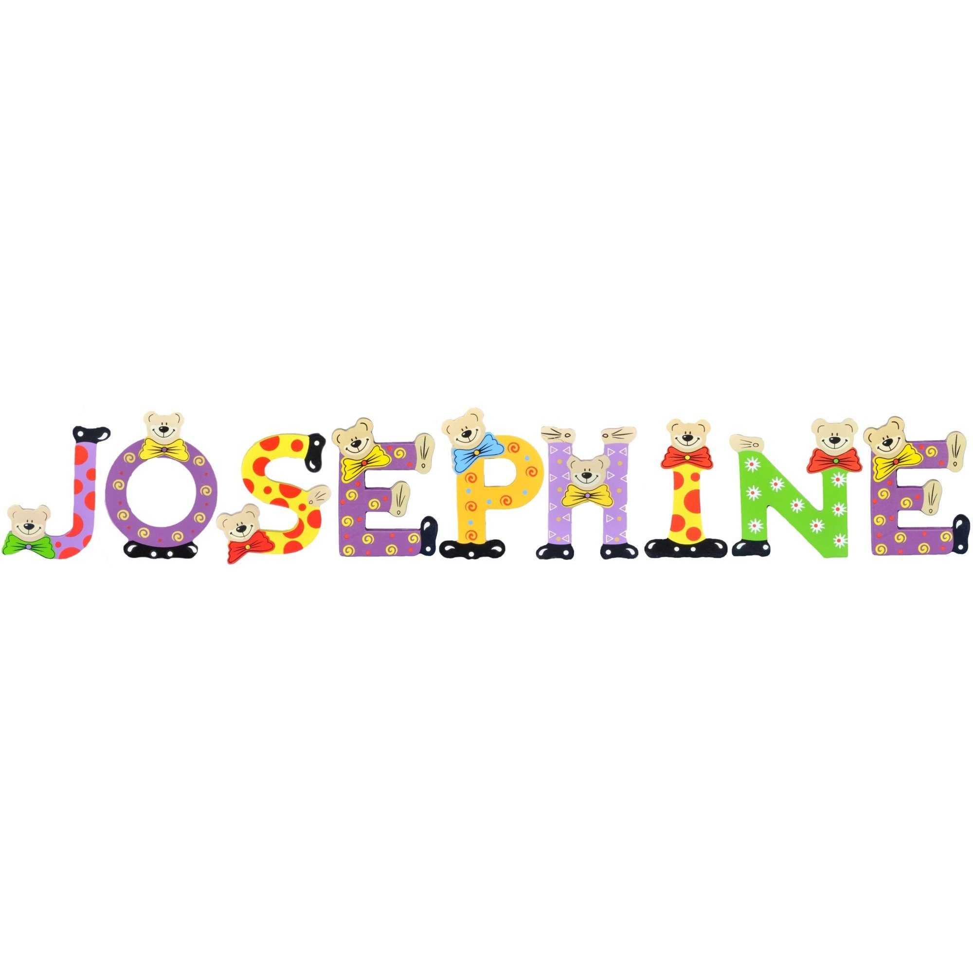 JOSEPHINE Namen-Set, (Set, 9 Holz-Buchstaben Kinder Playshoes sortiert St), Deko-Buchstaben -