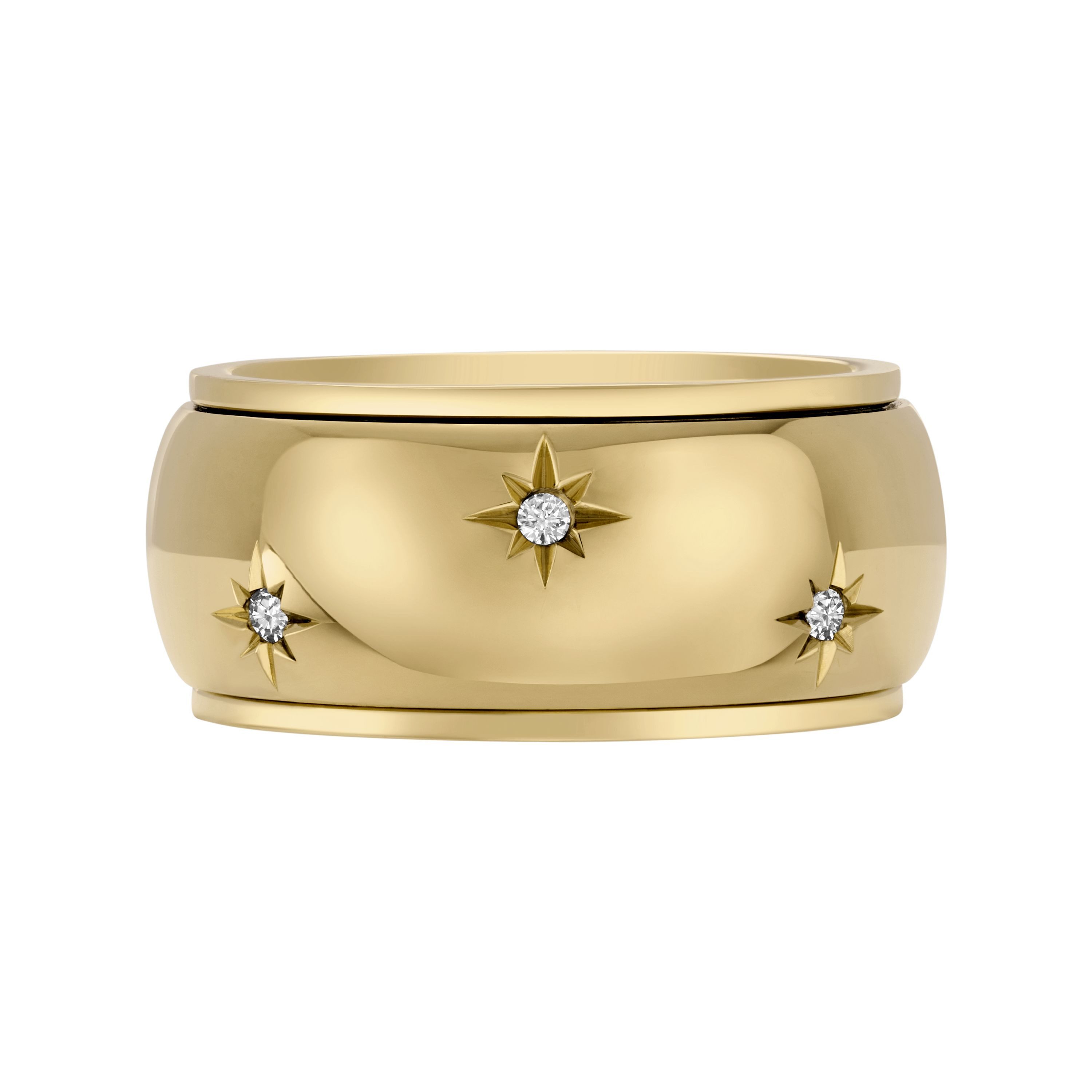 Fossil Fingerring Schmuck Geschenk Edelstahl Ring SADIE, mit Glasstein