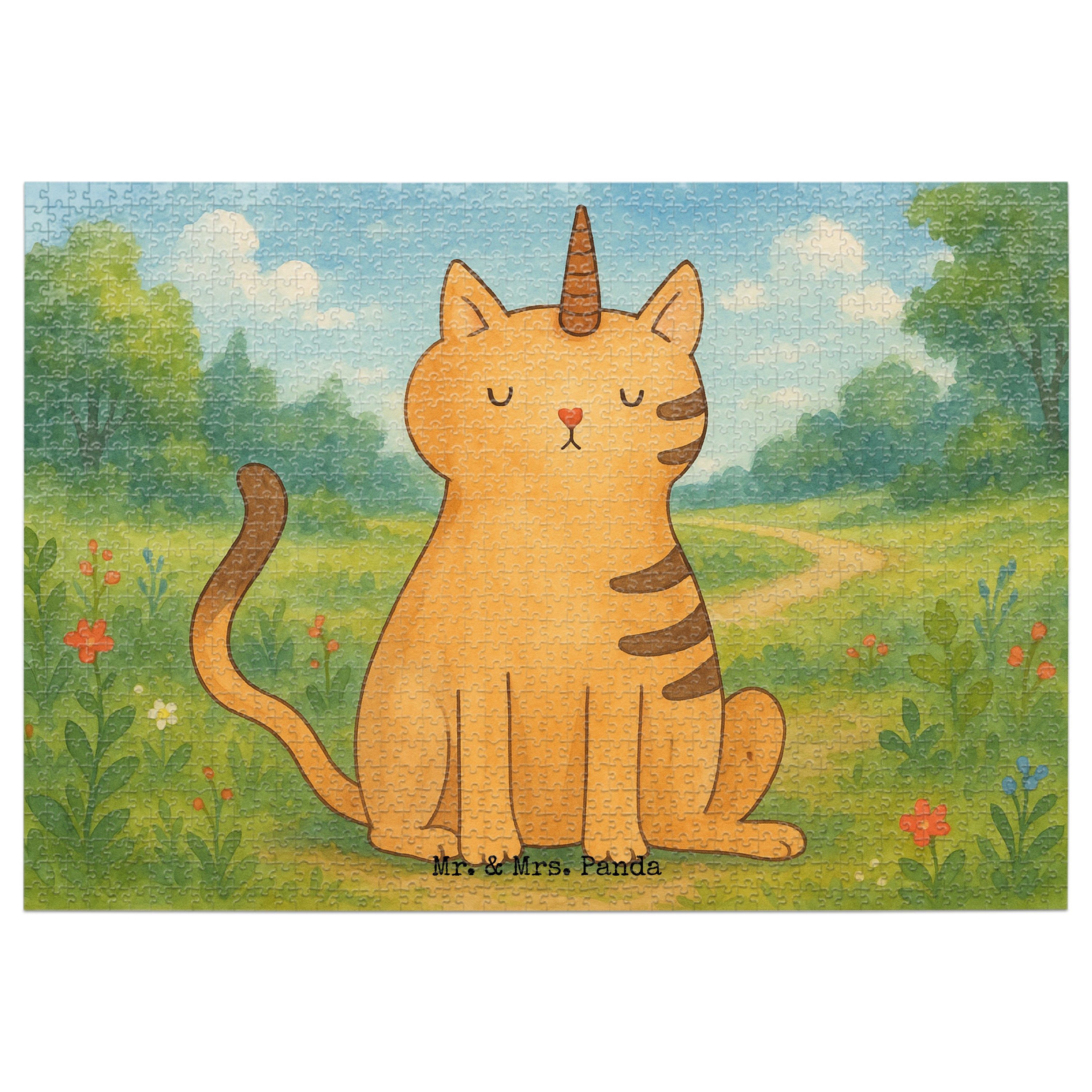 Mr. & Mrs. Panda Puzzle Einhorn Katze Design, Puzzle 1500 Teile, Weiß, 1000 Teile, Mieze, 200, 1500 Puzzleteile, Katzenhorn 500 Teile Puzzle Katzer