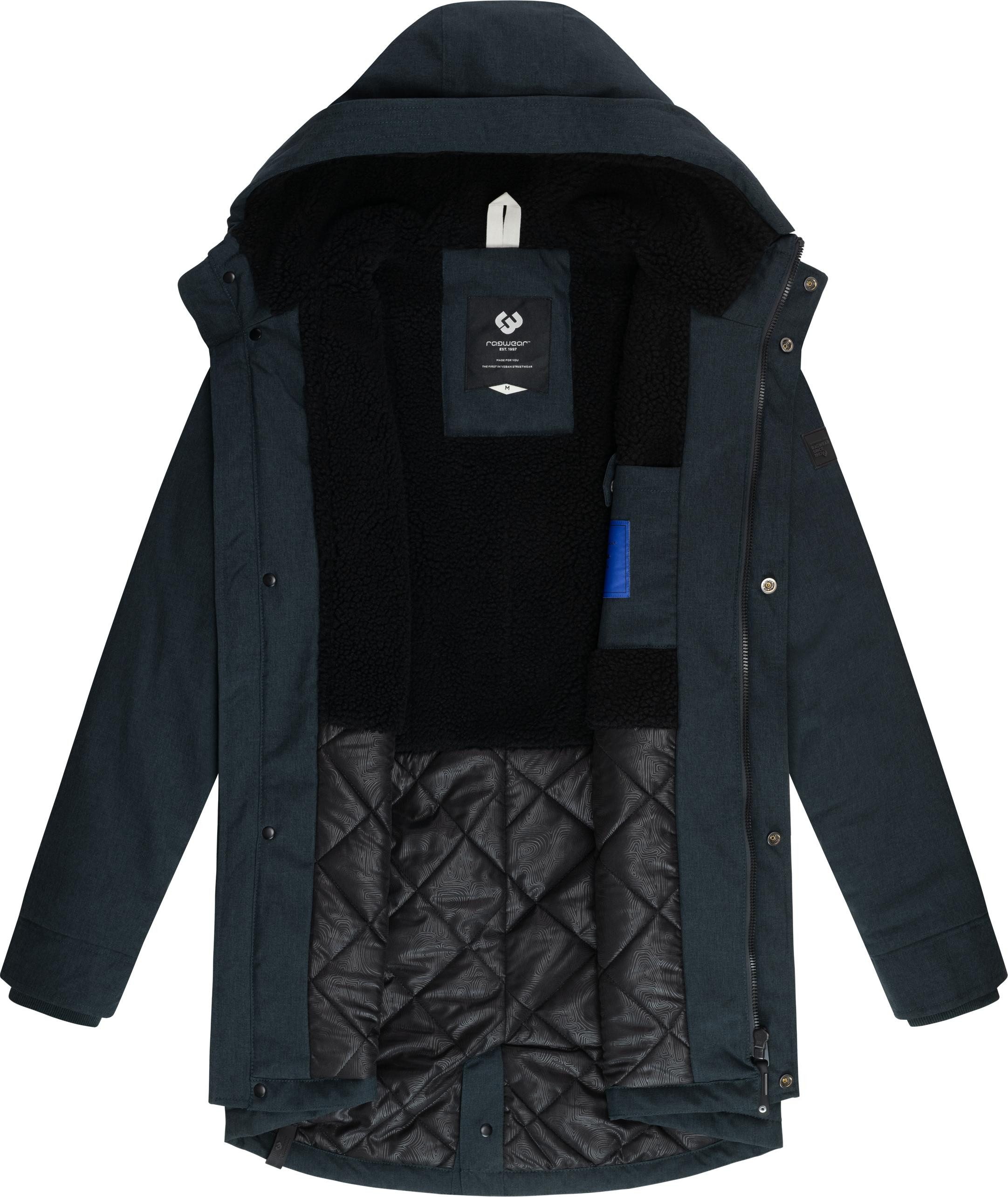 Ragwear Kurzmantel Mr Smithem YOUMODO wasserdichte lange Herren Winterjacke mit Kapuze