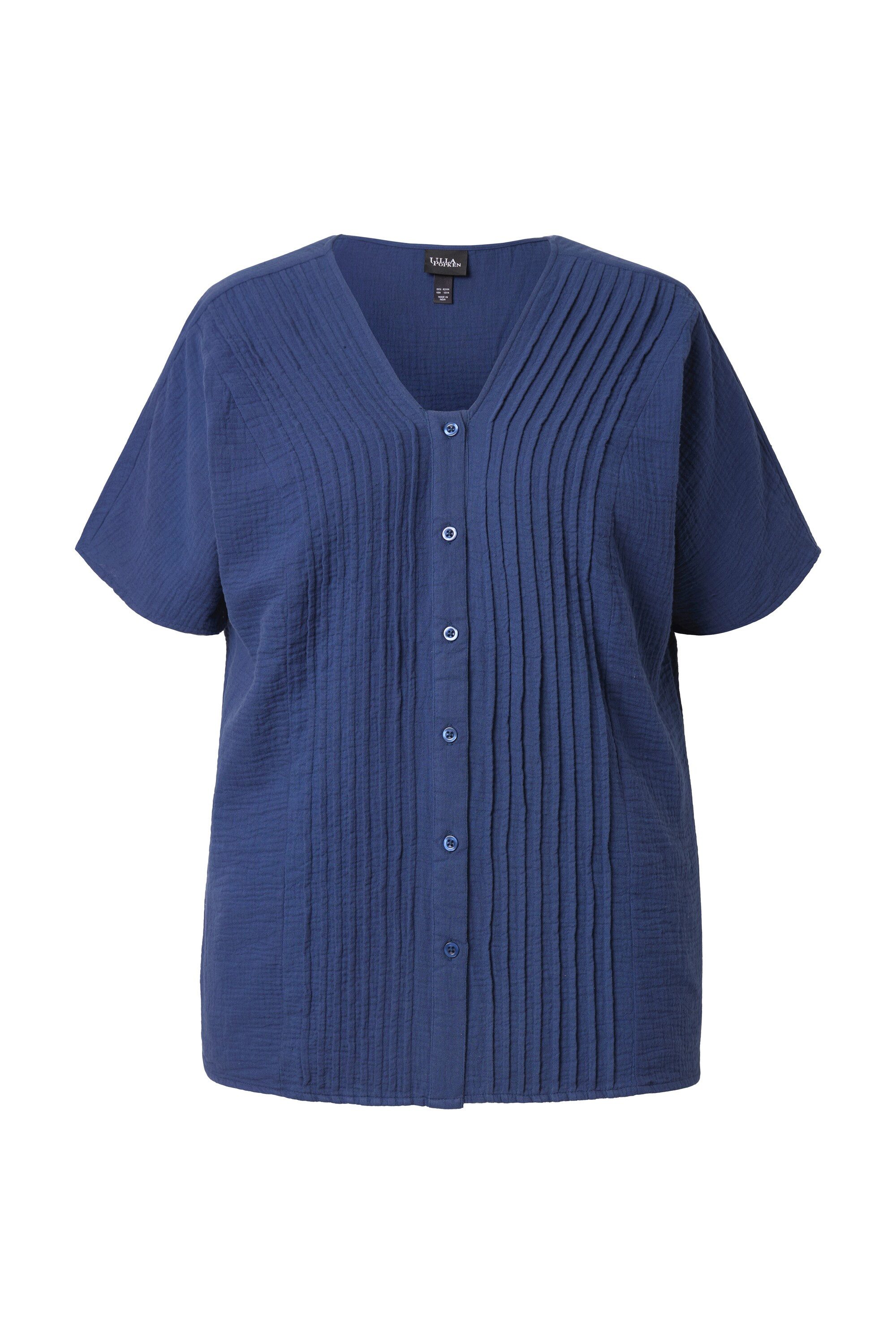 Ulla Popken Druckbluse Musselin-Bluse Oversized Biesen günstig online kaufen