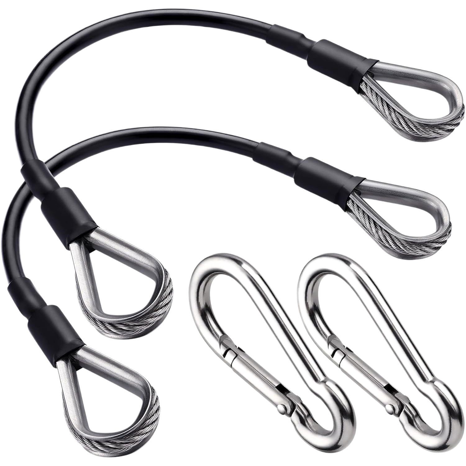 Trainingsbänder Fitness Verlängerungskabel,Karabiner,Fitnessgeräte Zubehör,2 Stück