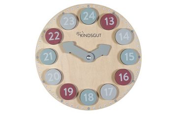 KINDSGUT Lernspielzeug Lernuhr, Lernspielzeug aus Holz für Kinder, unisex, Zahlen 1-12 und 13-24