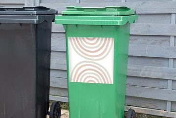 MuchoWow Wandsticker Regenbogen - Design - Pastell (1 St), Mülleimer-aufkleber, Mülltonne, Sticker, Container, Abfalbehälter