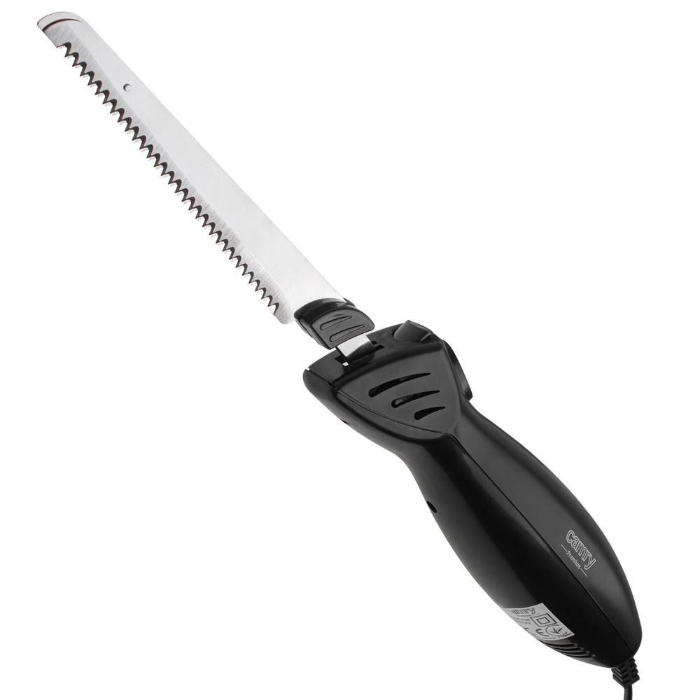 Camry Elektromesser CR 4513, elektrisches Messer, Küchenmesser, Edelstahl, schwarz