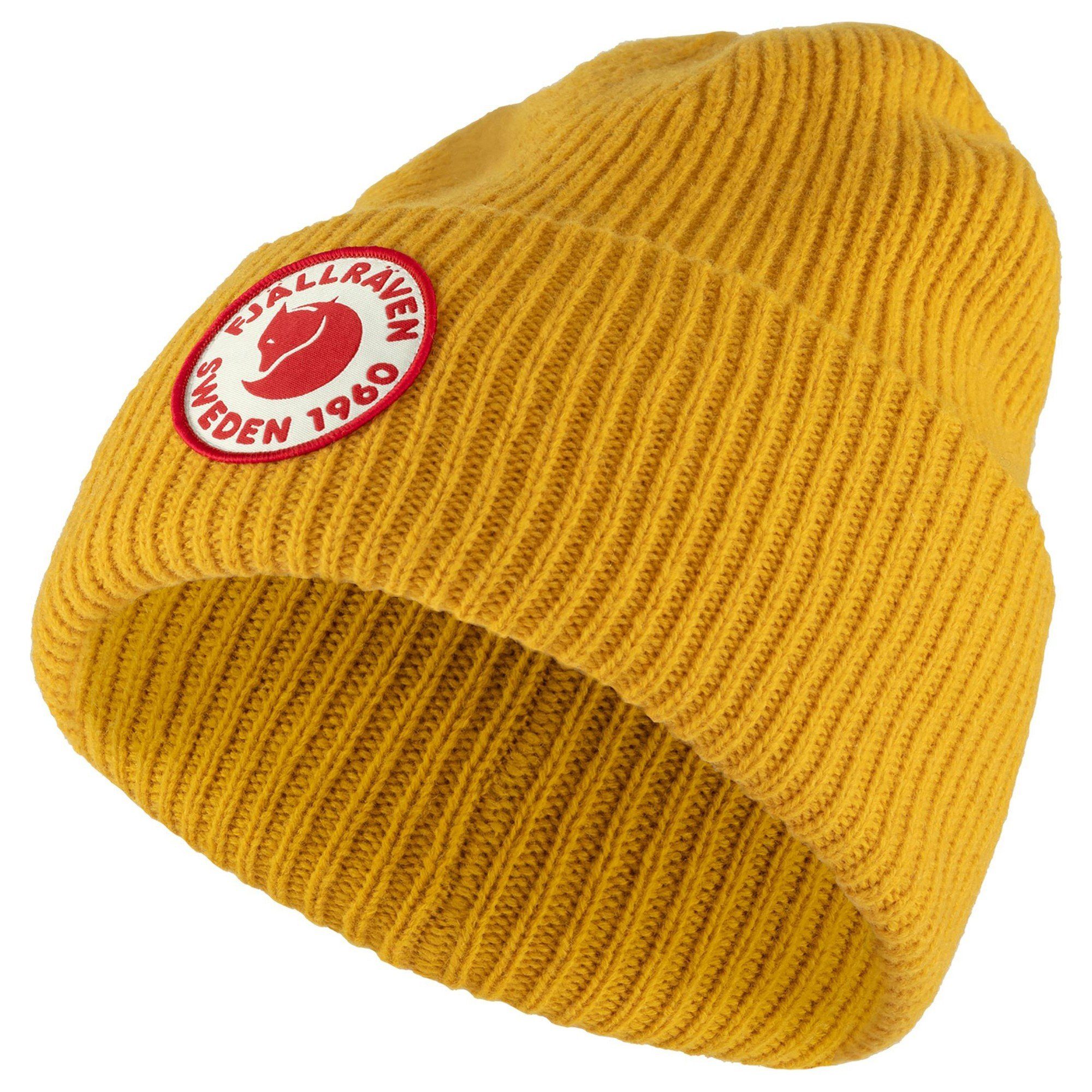 Fjällräven Beanie 1960 Logo yellow - mustard Mütze
