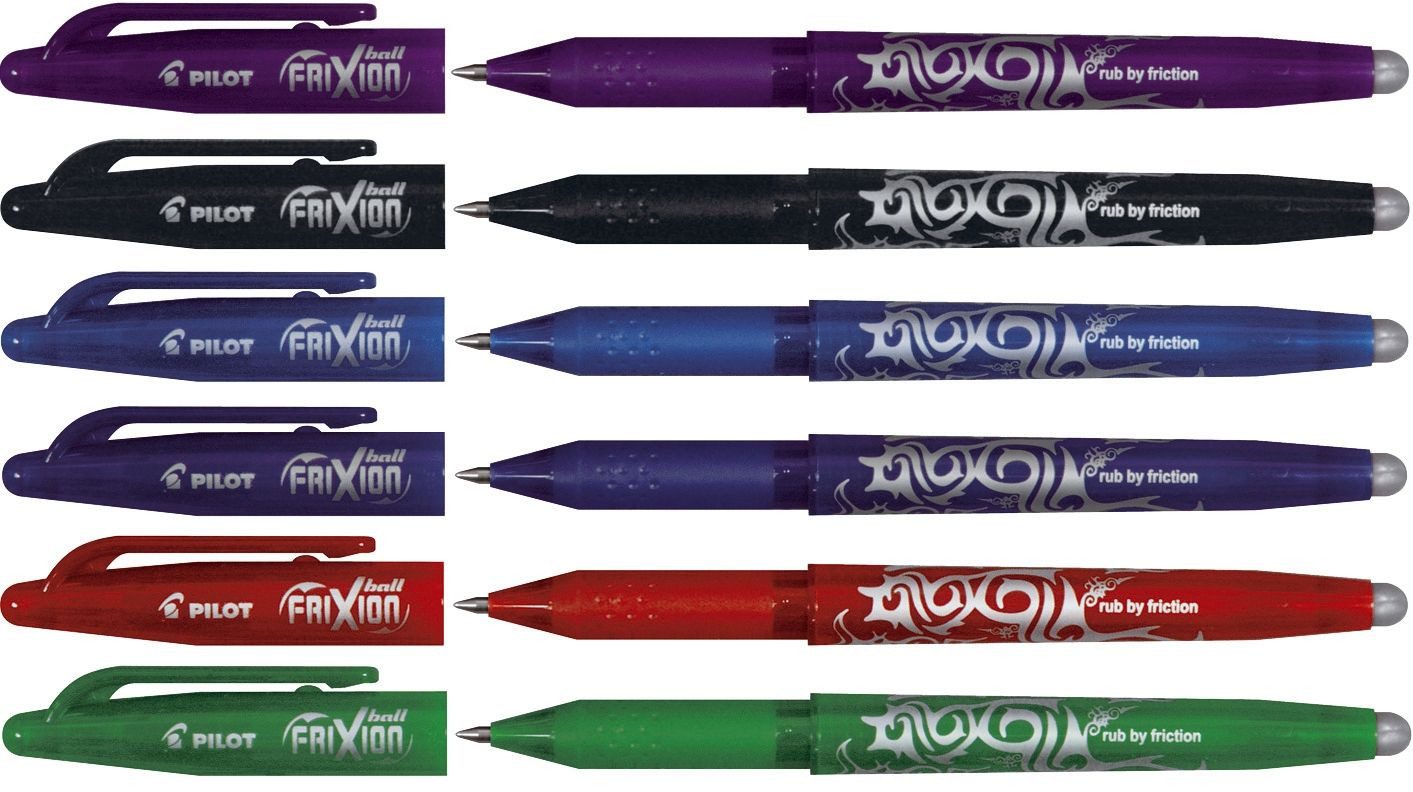 PILOT Druckkugelschreiber 2260AST12 Tintenroller FriXion BL-FR7, 0,4 mm, Set mit 12 Farben