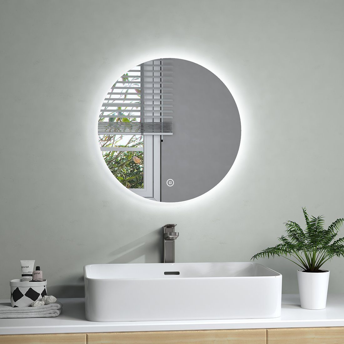 mit | OTTO Badezimmerspiegel kaufen online Beleuchtung Runde