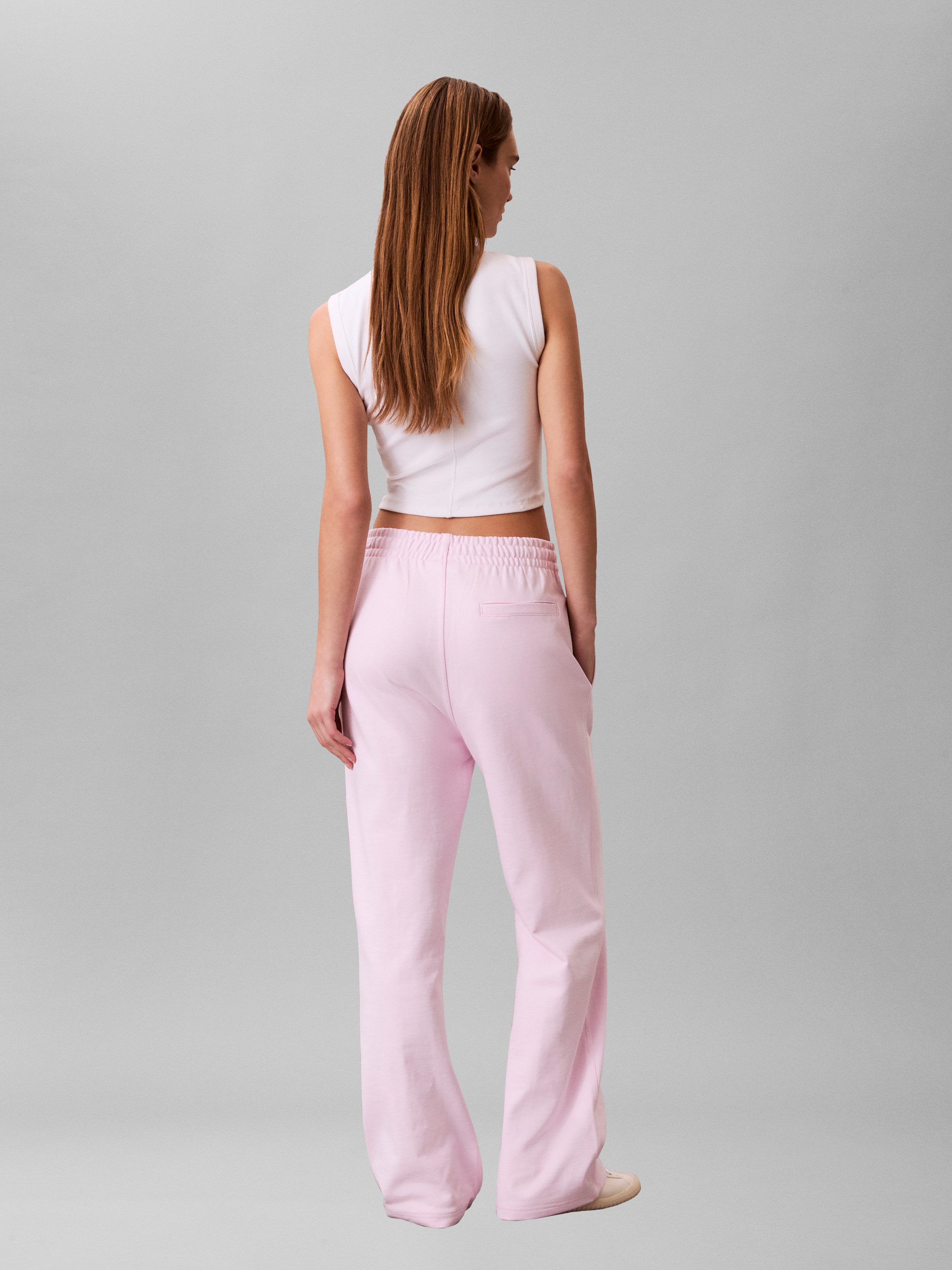 Calvin Klein Jeans Sweathose elastischer Bund, gerade Passform, Bundfalte