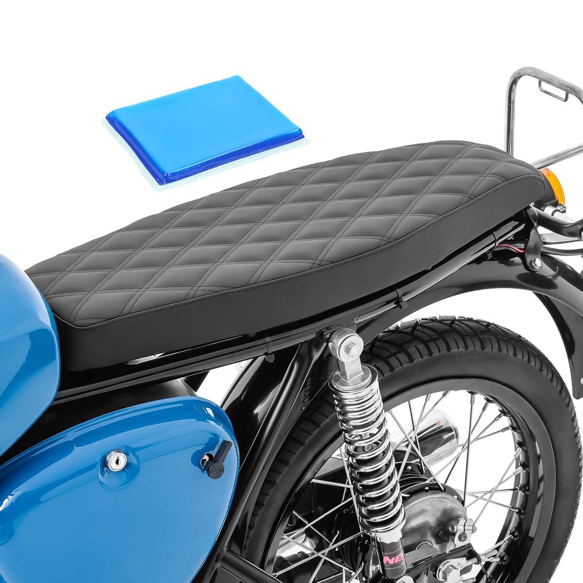 Craftride Sitzbank Gel Sitzbank flach VSG4 für Simson S50 S51 S70 Sitz