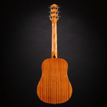 Red Hill Westerngitarre, Westerngitarre, Akustik-Gitarre für Anfänger und Einsteiger, 3/4 Gitarre, Dreadnought Mini mit Natural Fichtendecke, ideal als Reisegitarre, Westerngitarre, Akustik-Gitarre, 3/4 Gitarre