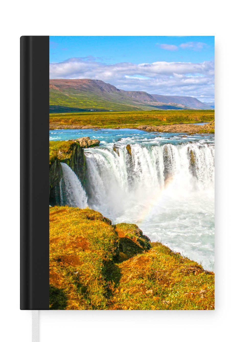 MuchoWow Notizbuch Wasserfall - Wasser - Natur, Journal, Merkzettel, Tagebuch, Notizheft, A5, 98 Seiten, Haushaltsbuch