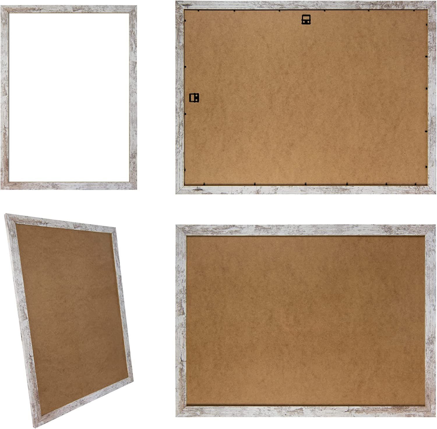 Clamaro Bilderrahmen Vintage Weiss Collage nach Maß M3016, Holz – Bild 3 von 5