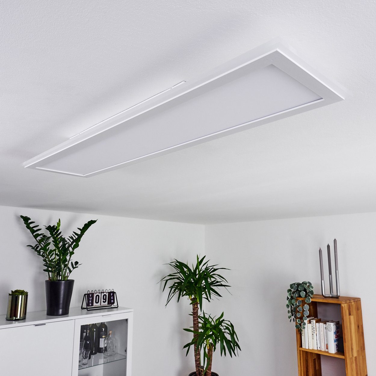 Kunststoff, Fernbedienung, LED, hofstein und aus Panel max. weiß, Deckenpanel Kelvin, Lumen CCT Metall, 2700-6500 Farbwechsler mit Panel »Vasto« dimmbares 4000 LED