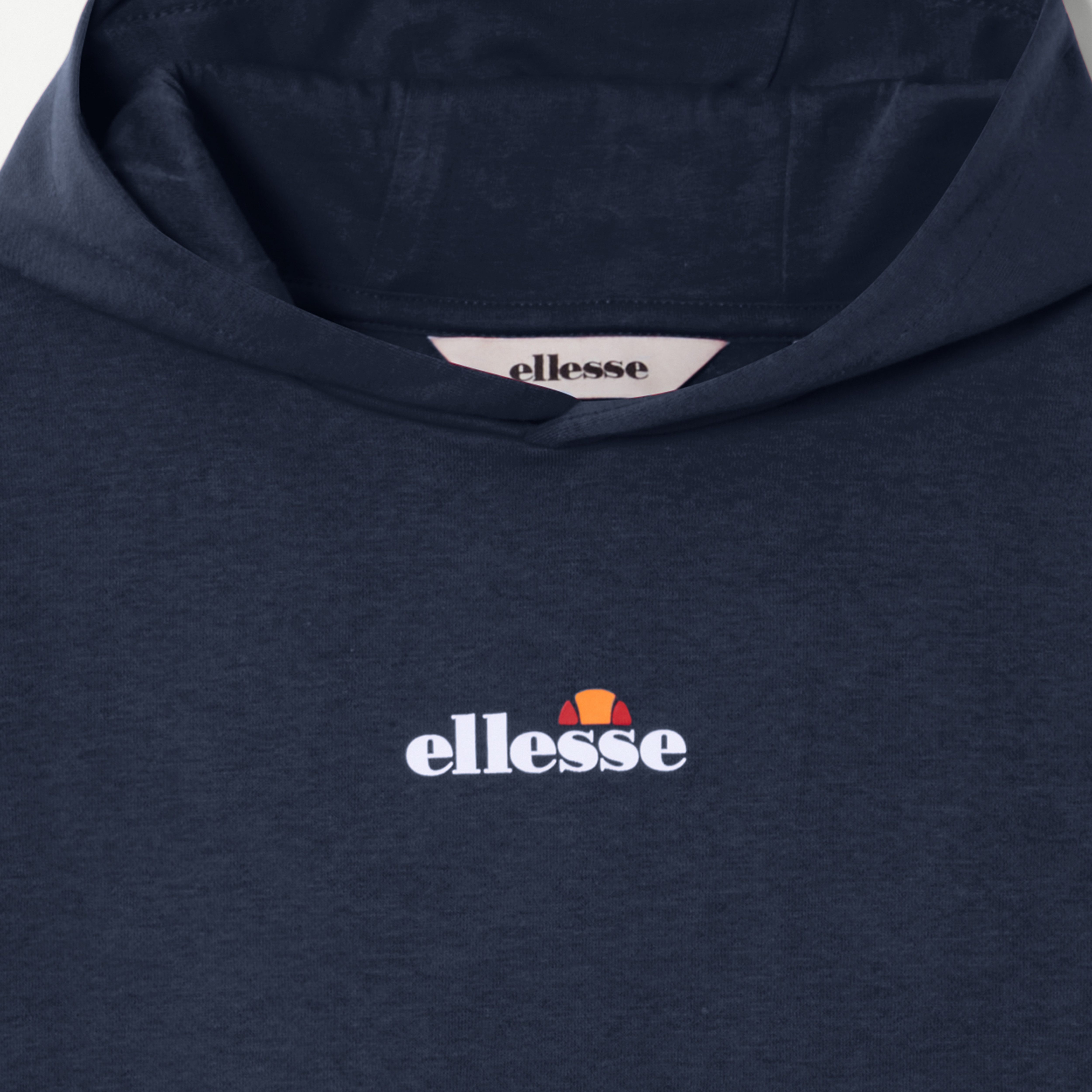 Ellesse Kapuzensweatshirt mit Baumwolle und Polyester, Langarm-Ausführung, gerader Abschluss