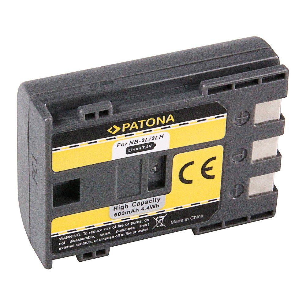 Patona Akku für Canon NB-2L NB-2LH NB-2L18 BP-2L5 Kamera-Akku Ersatzakku Kameraakku 600 mAh (7,4 V, 1 St), Akku für Canon NB-2L NB-2LH NB-2L18