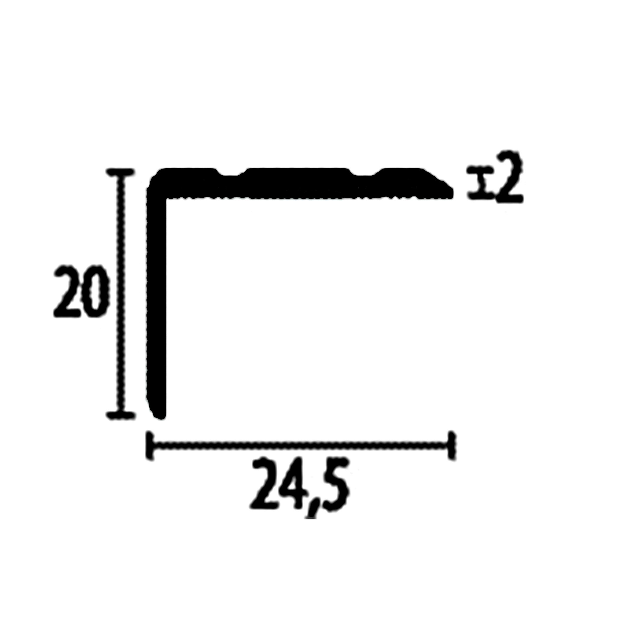 PROVISTON Winkelprofil Aluminium, 24.5 x 2700 günstig online kaufen