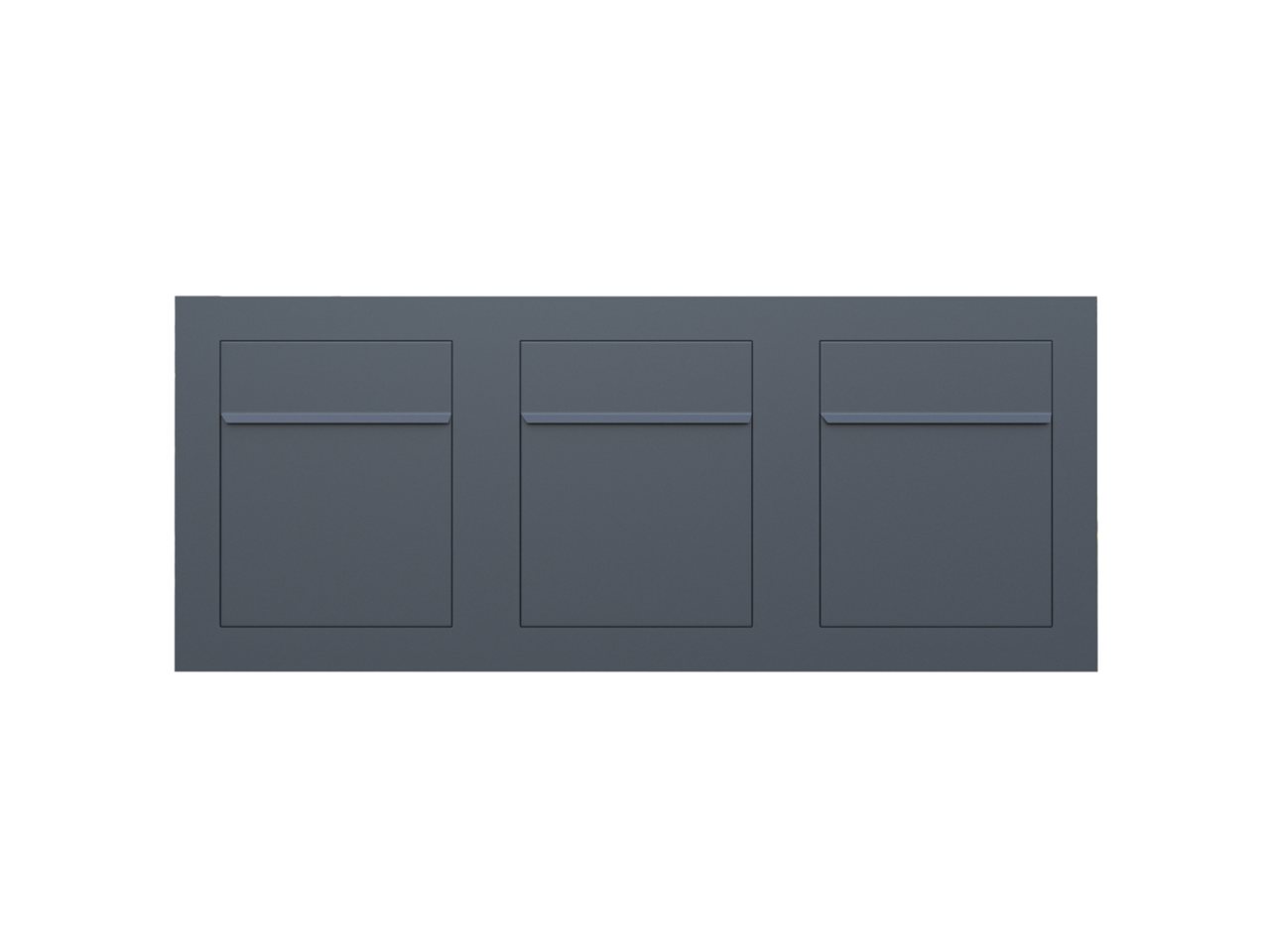 Thumbnail - Bravios Briefkasten Einbaubriefkasten Bari for Three in Anthrazit
