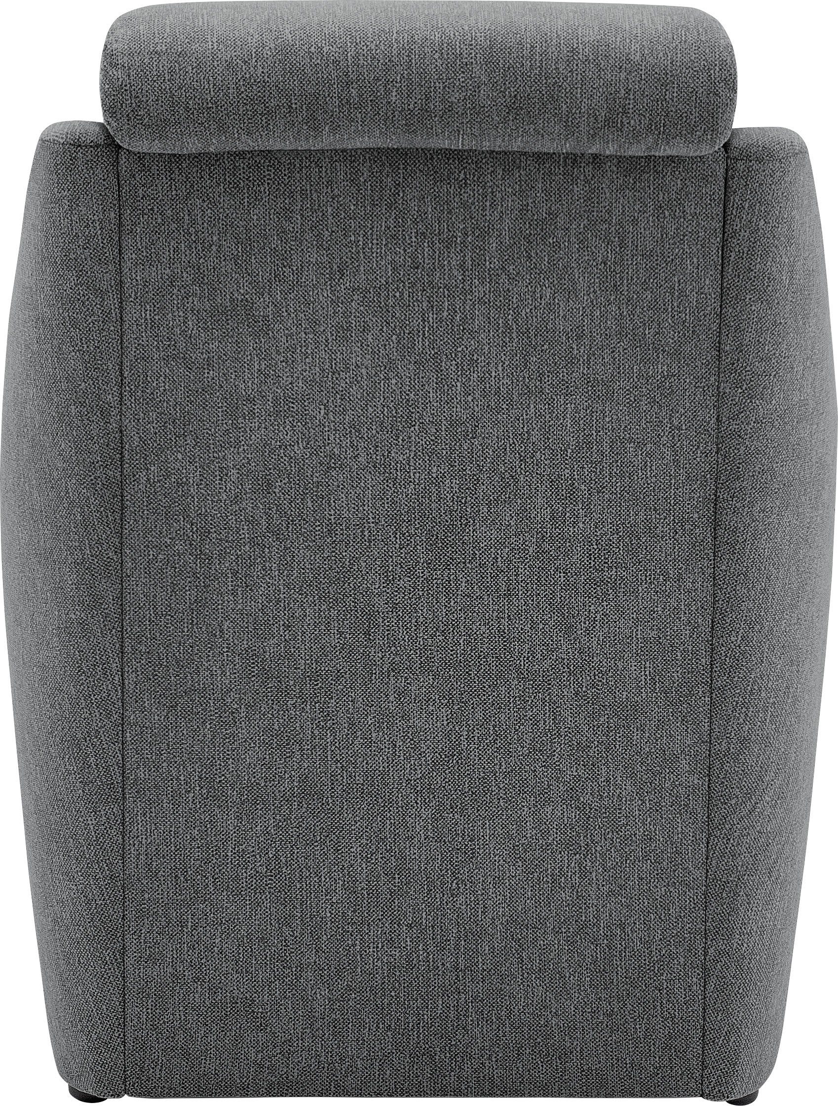 VILLA BECK Polstergarnitur 3-Sitzer in 2x 49 Kopfteilverstellung, 3-tlg), (Set, Sessel cm, Lugano, und Sitzhöhe