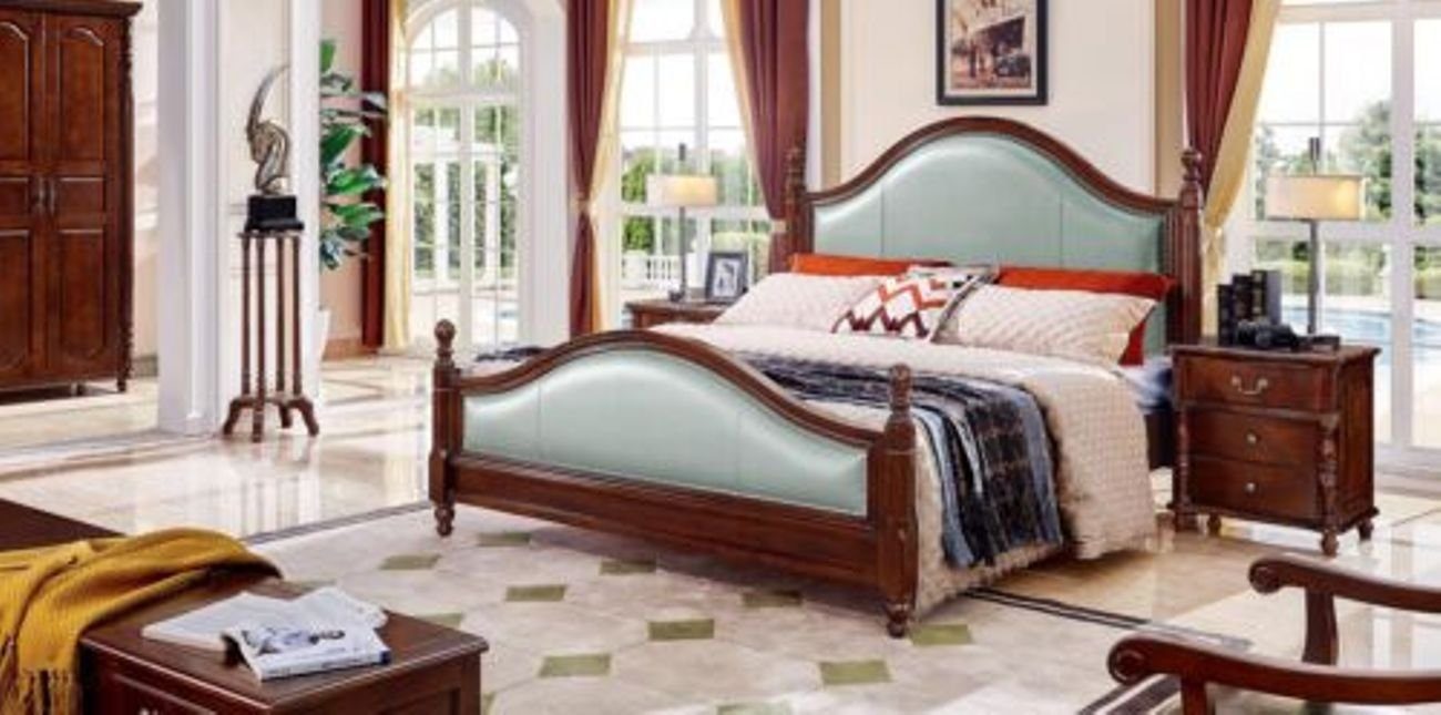 klassisches Design Möbel JVmoebel Nachttische Bett Luxus 2x Schlafzimmer-Set, 3tlg. Betten