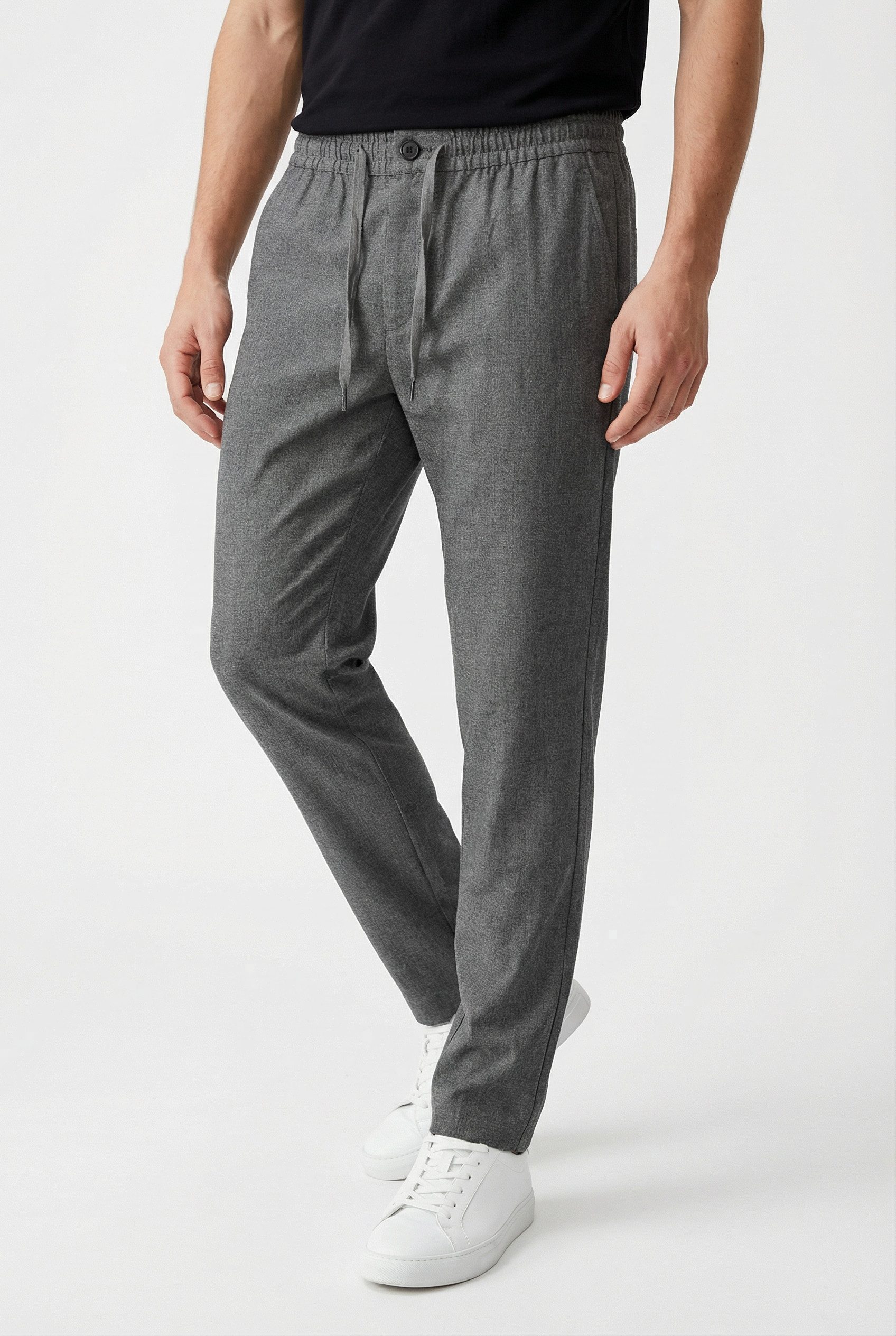 Selected Schlupfhose SLH196-STRAIGHT ROBERT STRING PANT NOOS Materialmix, gerade geschnitten