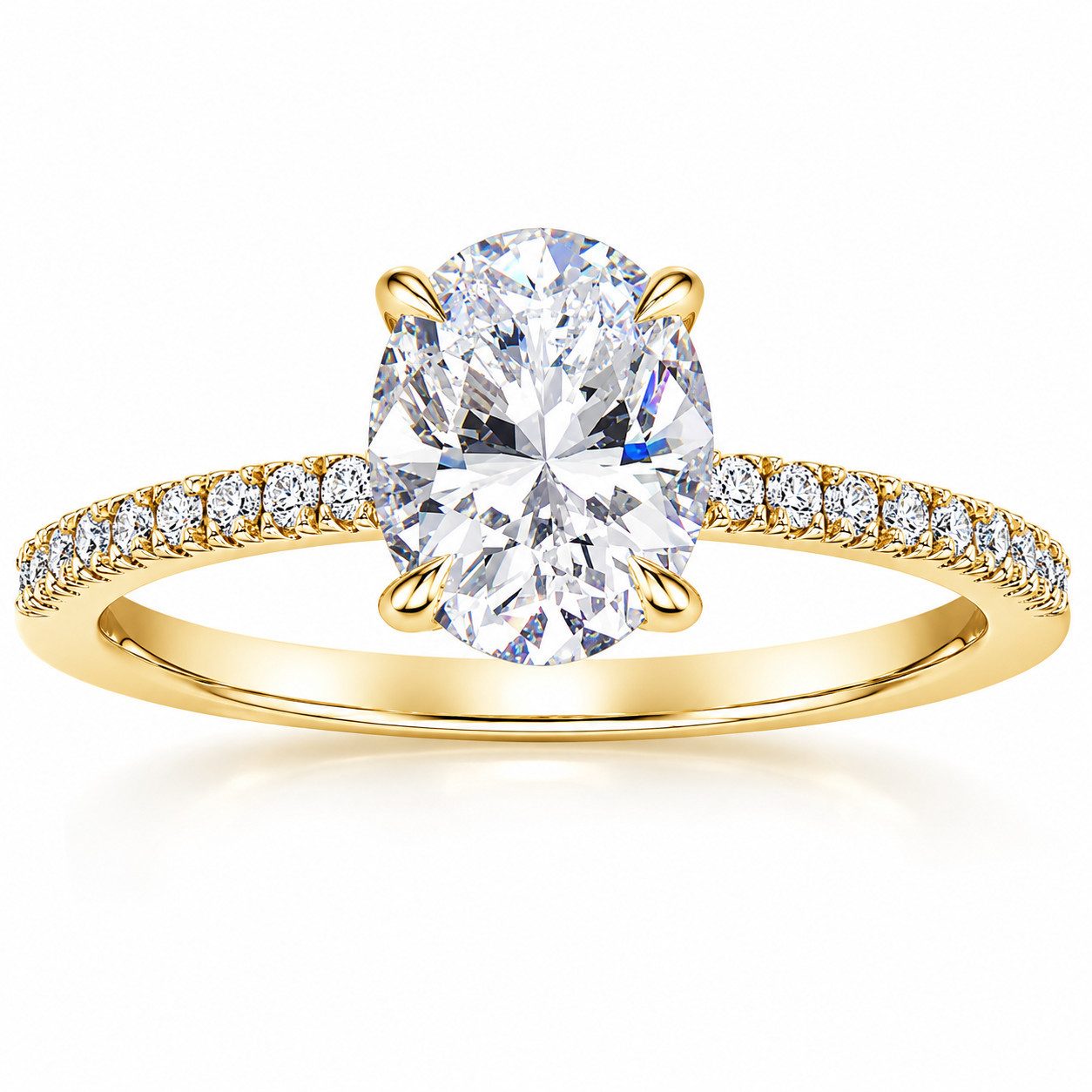ROUGEMONT Solitärring Extravaganter Damen Solitärring Ring 925 Sterling Silber Oval 3ct, Echtschmuck