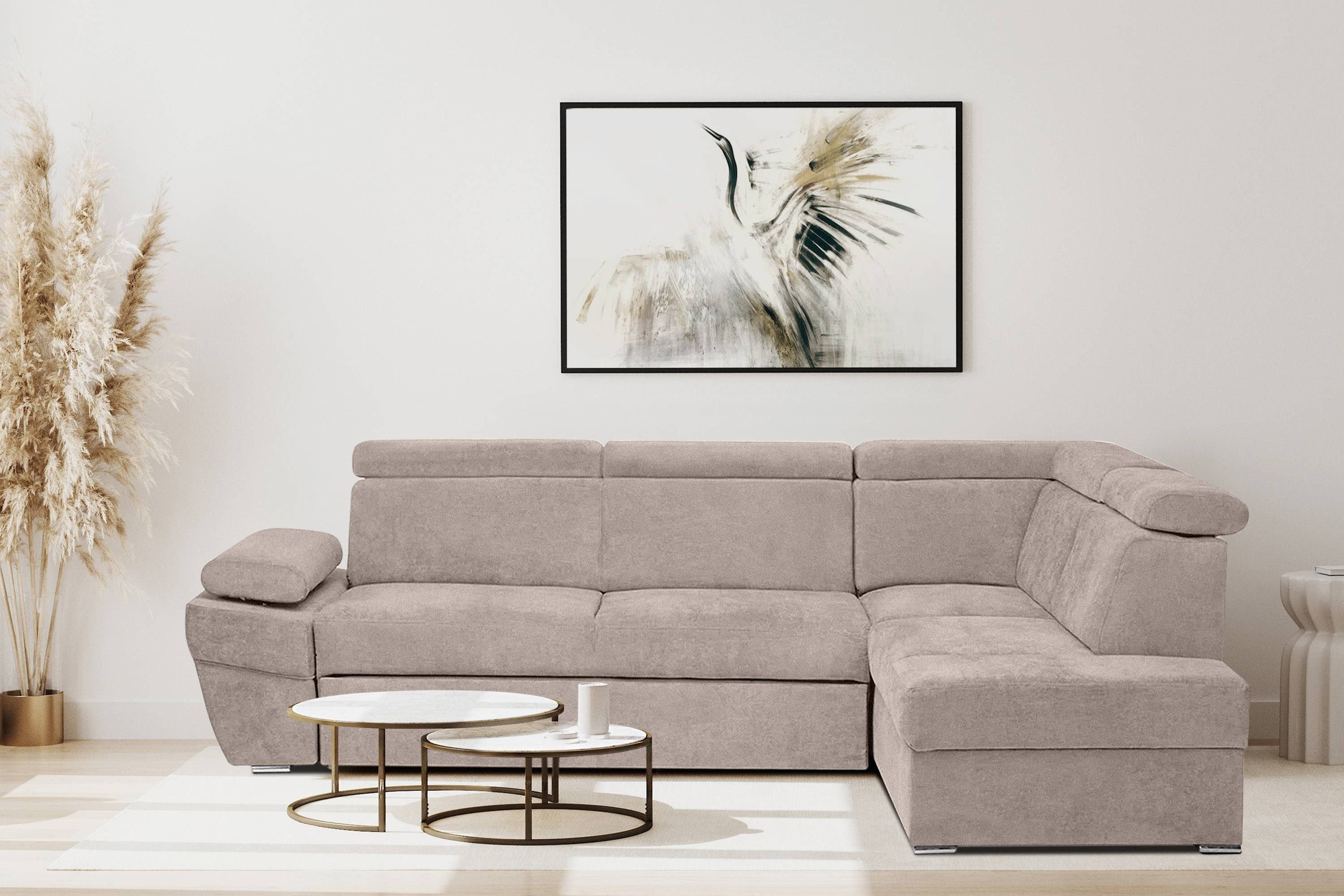 KONSIMO® Ecksofa RATLO Ecksofa, mit Bettfunktion und Bettkasten,verstellbar günstig online kaufen