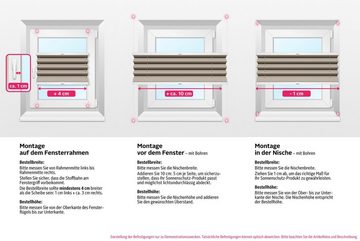 Plissee Marei Thermo, my home, verdunkelnd, ohne Bohren, verspannt, Klemmträger mit Feststellschraube, Befestigung mit Klemmträgern, Easyfix, Rückseite mit Beschichtung