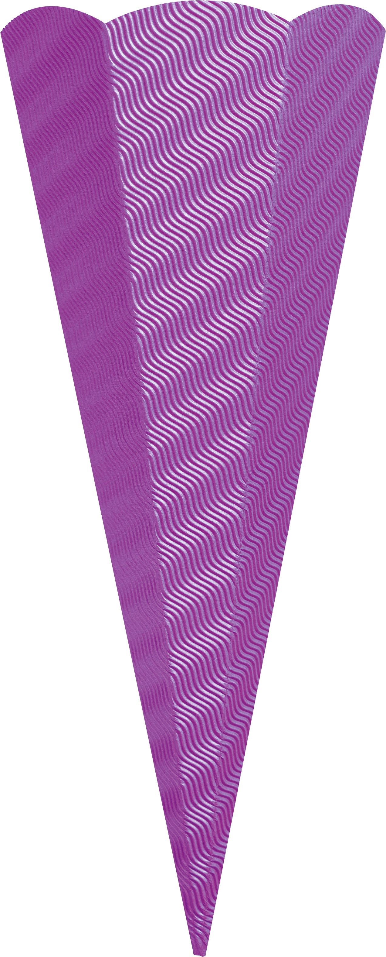 Folia Schultüte Schultüten-Rohlinge aus 3D-Wellpappe, 5er-Set einer Farbe