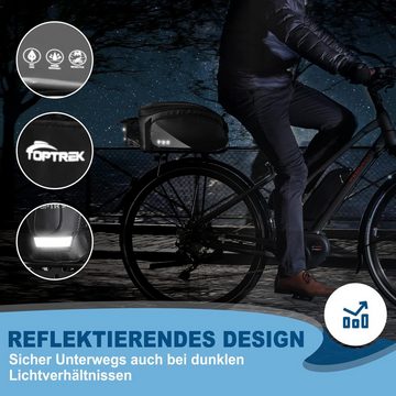 HEYHIPPO Fahrradtasche 11L, wasserdichte, Reflektierende Beschichtung (Gepäckträger hinten, multifunktionale 3-in-1-Gepäckträgertaschen), 37 cm * 16 cm * 17 cm