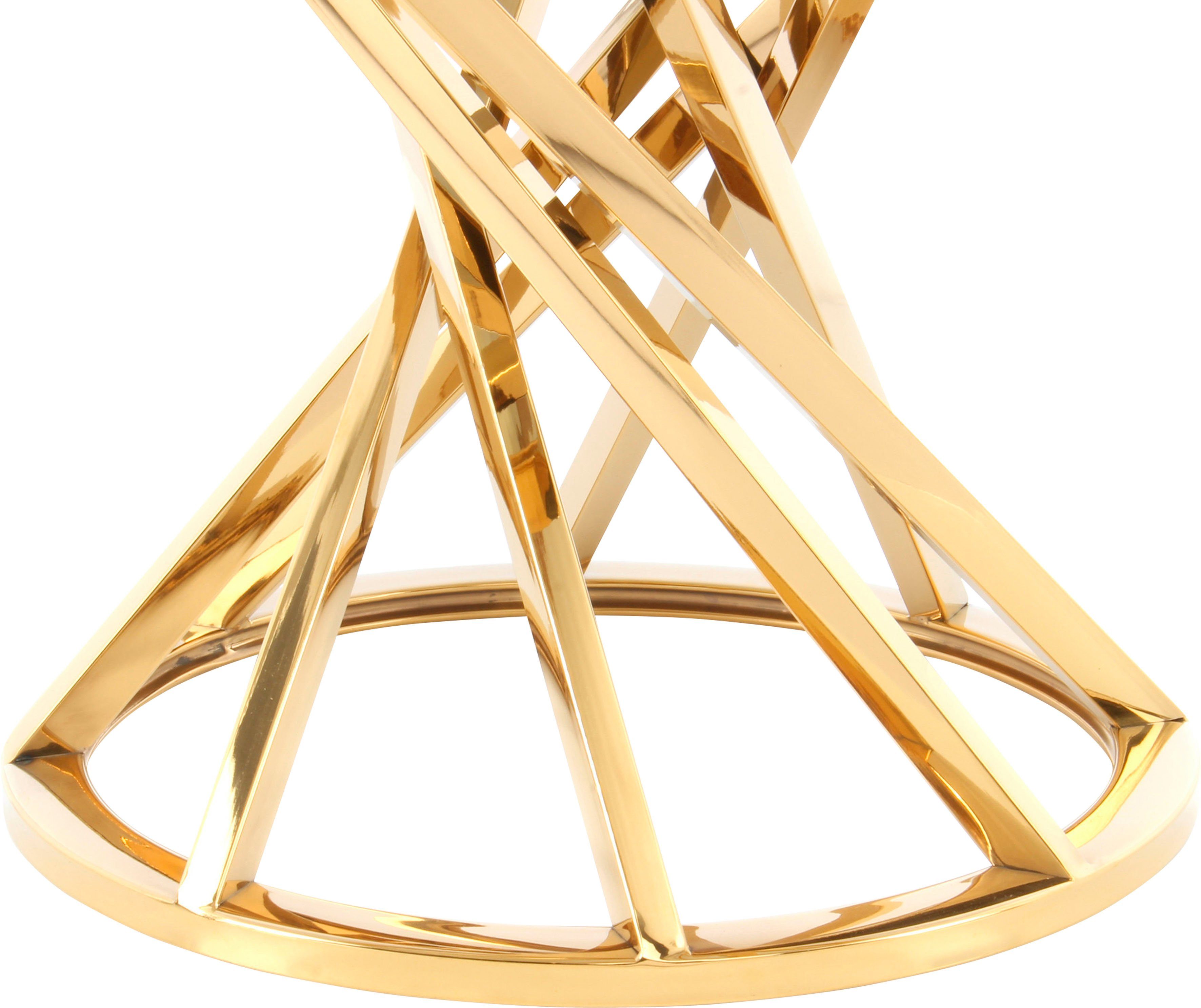 klar Beistelltisch 125, Verarbeitung, hochwertige Wesley | Kayoom Hingucker-Gestell klar Beistelltisch | gold Design, Glamouröses