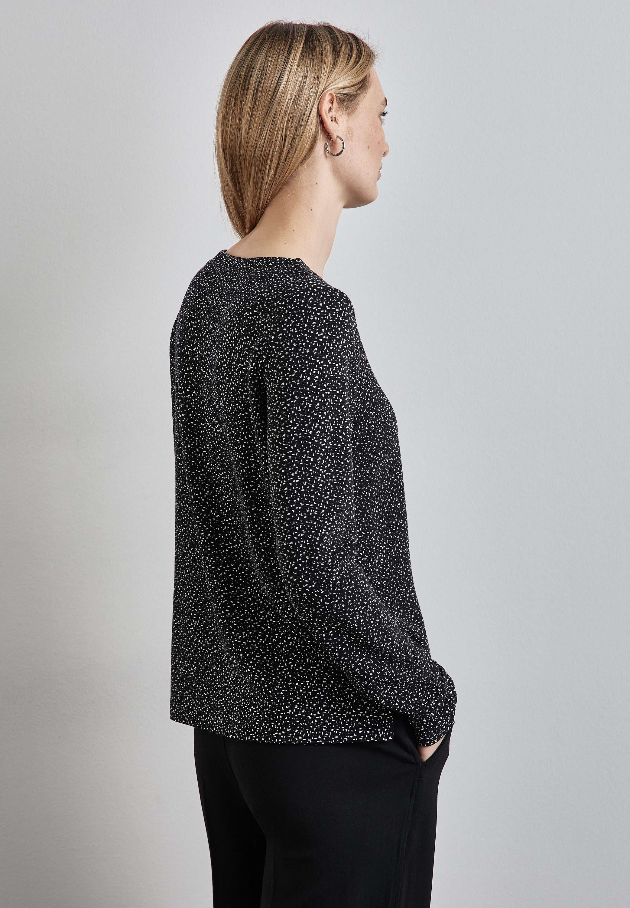 STREET ONE Longsleeve Bedrucktes Ottoman Shirt